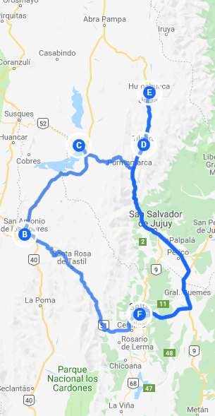 mapa de humahuaca